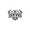Line icon. Buffalo; wild animals