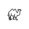 line icon. Camel; wild animals