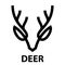 Line icon of deer head