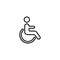 Line icon. Disabled symbol sign