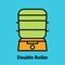 Line icon of double boiler