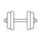 Line icon dumbbell