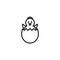 Line icon. Easter chicken