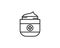 Line icon of facial cream. Moisturizer, lotion, balm. Make-up concept. For topics like beauty, skincare, cosmetic