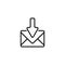 line icon. Incoming mail, message