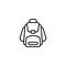 Line icon. Knapsack symbol sign