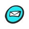 Line icon of letter. Mail, email. Post office concept