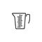 Line icon. Measuring cup for kitchen