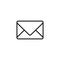 Line icon. Message, closed envelope