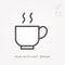 Line icon mug with hot drink