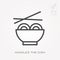 Line icon noodles the dish
