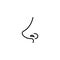 Line icon. Nose symbol sign