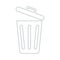 Line icon opened trash can