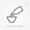 Line icon pour milk into bowl