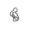 Line icon. Pregnant woman