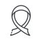 Line icon of ribbon loop front view. Healthcare symbol isolated