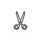 Line icon. Scissors symbol