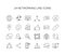 Line icon set. Networking pack. Vector Illustration