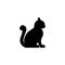 Line icon. Silhouette of cats; cat