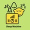 Line icon of sleep machine