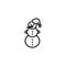 Line icon. Snowman symbol