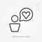 Line icon speak of love