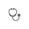 line icon. Stethoscope symbol sign
