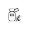 Line icon. Tablets , Vitamins, Pills