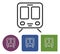 Line icon of train