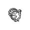 Line icon. Turkey symbol