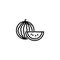 Line icon. Watermelon symbol