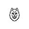 Line icon. Wolf; wild animals