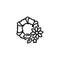 Line icon. Wreath symbol sign