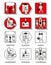 Line icons set of the agreements and meetings