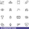 Line icons set of Cybersport gaming, online games. Modern outline pictogram collection.