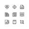 Line icons set of editorial design. Premium quality outline symbol set