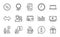 Line icons set. Included icon as Upper arrows, Time, Discount. Vector