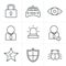 Line Icons Style Security icon set