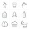 Line Icons Style Water related Icons Set