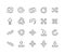 Line Interface Arrows Icons