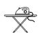 Line iron electrical object and ironing board