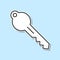 Line key sticker icon. Simple thin line, outline  of real estate icons for ui and ux, website or mobile application