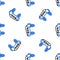 Line Knee pads icon isolated seamless pattern on white background. Extreme sport. Sport equipment. Skateboarding