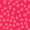 Line Lactose free icon isolated seamless pattern on red background. Vector