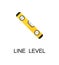 Line level flat icon.