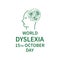 Line logo of Dyslexia Day