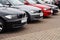 Line of luxury used cars