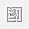 Line maze icon