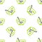 Line Mixed punch with fresh fruits in bowl icon isolated seamless pattern on white background. Vector Illustration