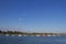 Line of Moored Sailboats